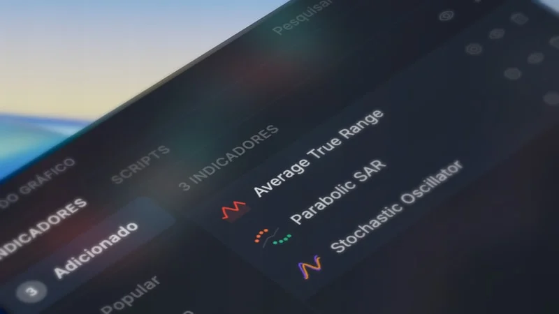 Screenshot of the new technical indicators on the Futura Broker platform version 12.1