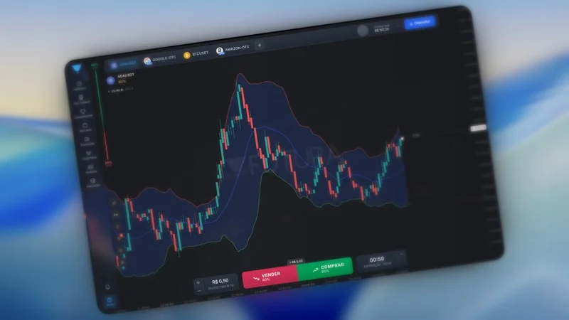 Tela da plataforma Futura Broker com os botões COMPRAR e VENDER visíveis no rodapé